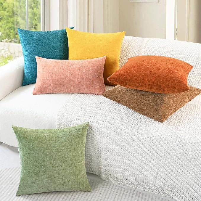 CaliTime Decorative Couch Throw Pillow Covers 16 X 16 Inches Apricot Brown | - Image 4