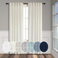 Pitalk Natural Linen Semi Sheer Curtains 36 Inch Wide by Pitalk