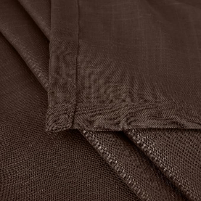 BGment Brown Linen Curtains 63 Inches Long - Image 8
