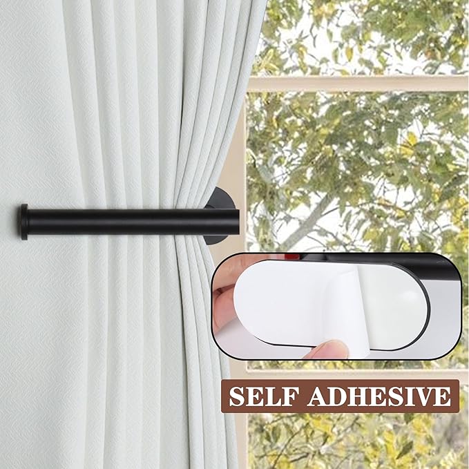 Groleca 6 Pack Adhesive Curtain Holdbacks Curtain Tie Backs Curtain Holdbacks - Image 2