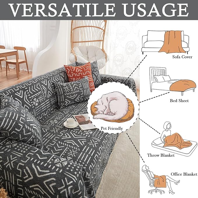 HANDONTIME Sofa Covers Boho Couch Cover - Image 6