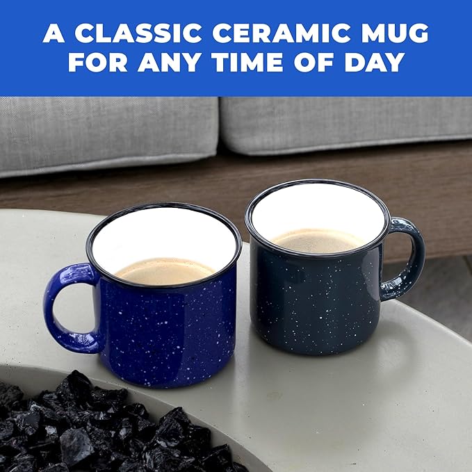 Set of 8 Ceramic Campfire Mugs – 15 Oz, Pink – Coffee & Tea Cups for Home, Work, Travel, Camping – Customizable, Great for DIY, Events, Companies