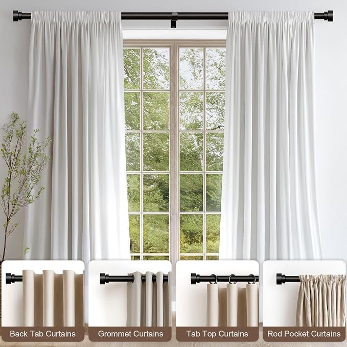 Lootkell Modern Black Curtain Rods - Image 3