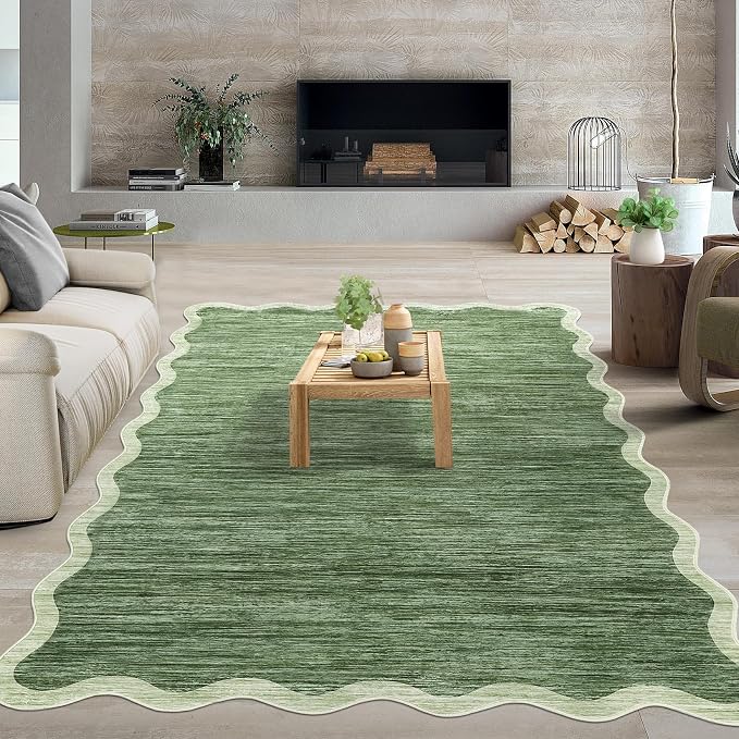 GarveeHome Scalloped Large 10x13 Rug by GarveeHome