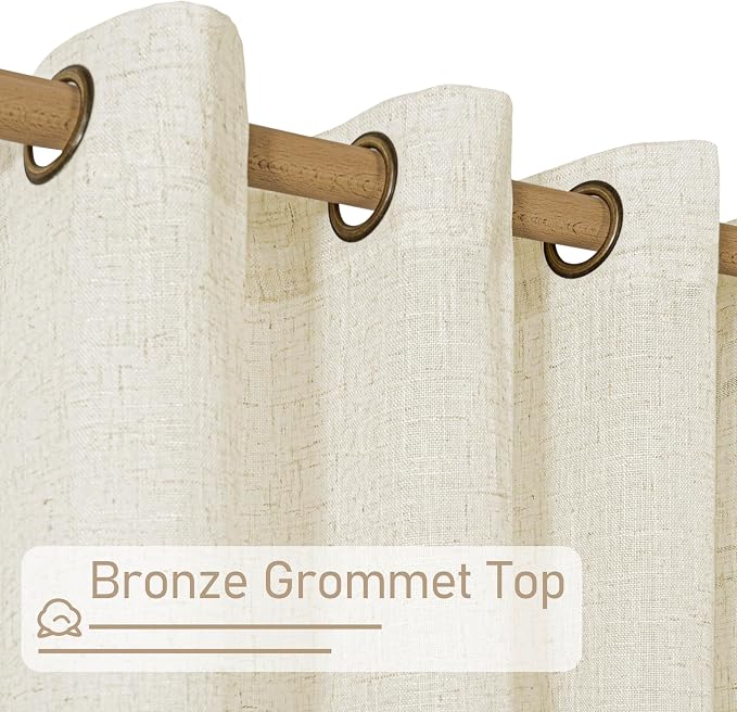 60 Inch Semi Sheer Linen Curtains - Image 3