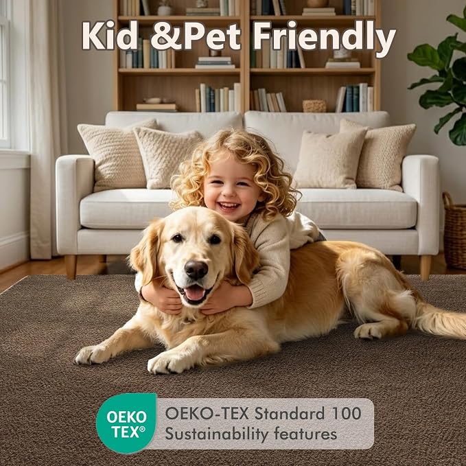 2x10 Beige Brown Solid Runner Rug Washable Non-Slip - Image 8