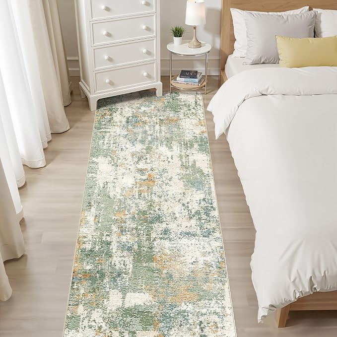 LOONGRUG Runner Rug 3x8 Washable Non-Slip Kitchen Neutral Modern Rug | Abstract - Image 6
