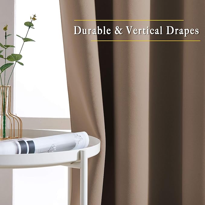 NICETOWN Blackout Curtains for Bedroom, Grommet Top Room Darkening Thermal - Image 3