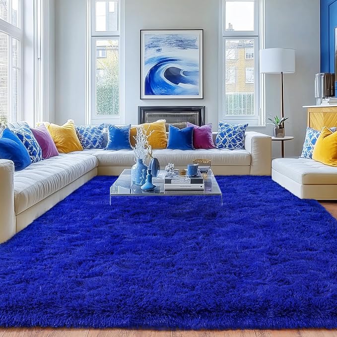 Rugs for Living Room 9x12, Soft Shaggy Modern Shag Area Rug for Bedroom - Image 2