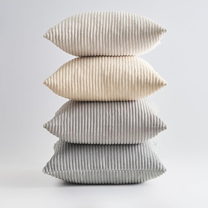 Topfinel 4 Packs Neutral Decorative Throw Pillows Covers 16x16 Inch - Image 8
