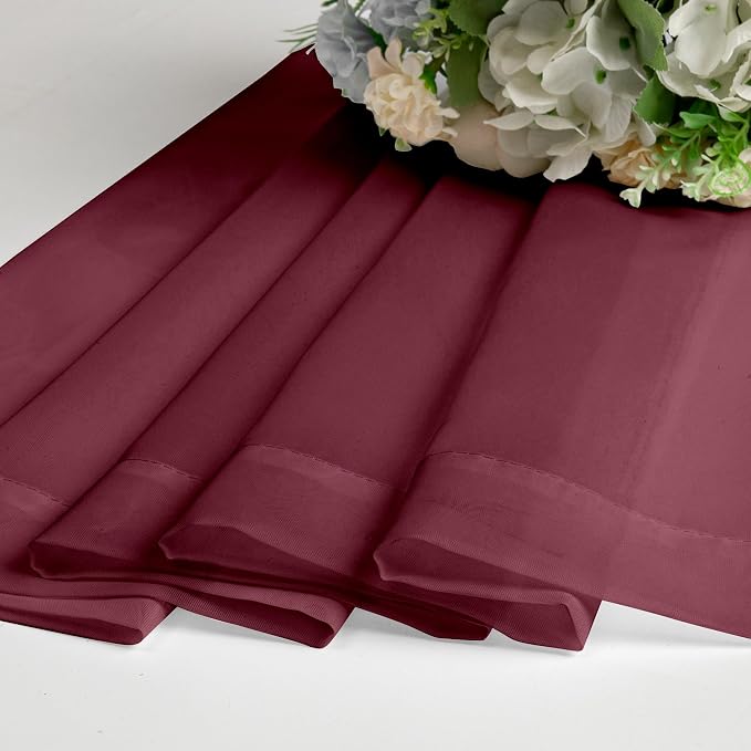 Aiyufeng Burgundy Sheer Curtains - Image 8