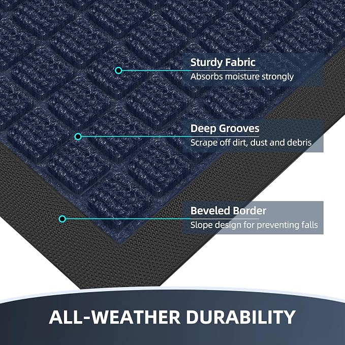 Front Door Mat Outside Entrance, Heavy Duty Waterproof Doormat | 47.5"x35.5" - Image 4