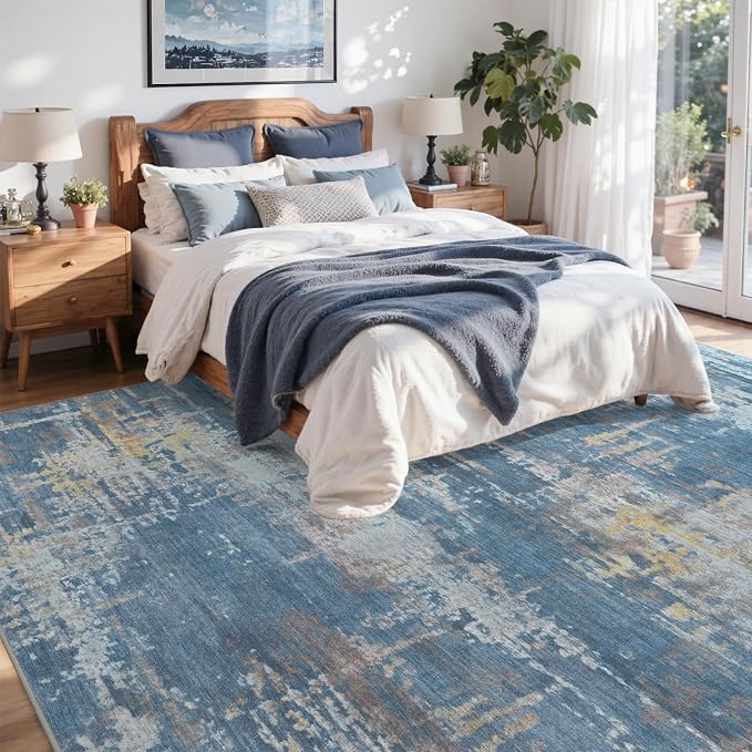 5x7 Ft Area Rugs for Living Room, Soft Non-Slip Washable Rugs Modern Abstract - Image 4