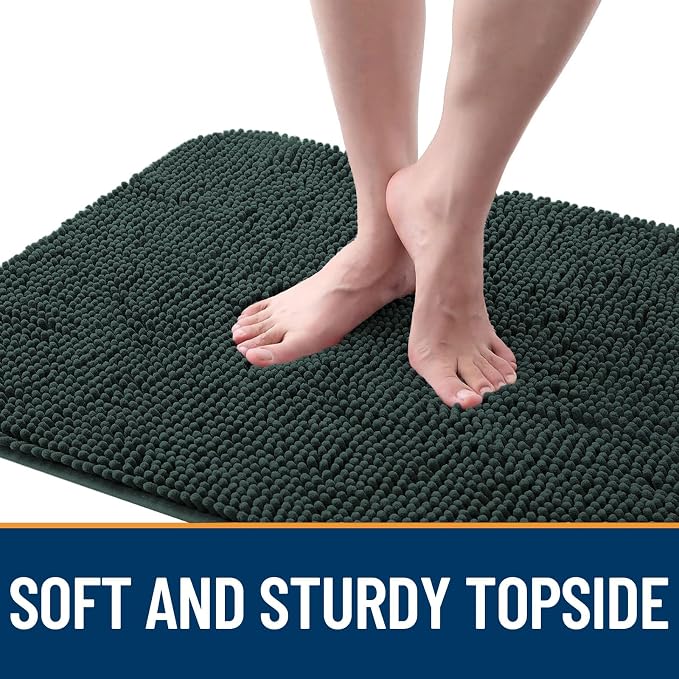 OLANLY Dog Door Mat for Muddy Paws 59x32, Super Absorbent Chenille Mud Mat | - Image 4