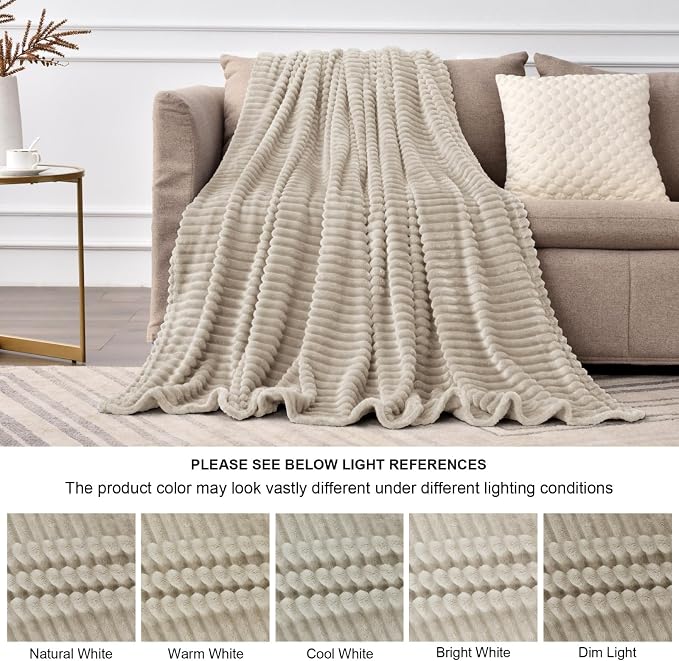 BEDELITE 3D Ribbed Jacquard Linen Full Size Blankes - Image 5