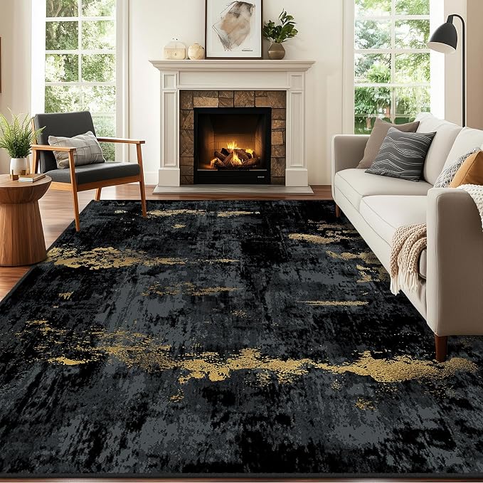 Washable Area Rugs 5'x7' Non-Slip Modern Abstract Soft - Image 9