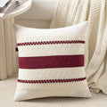 Fancy Homi Set of 1 Burgundy Boho Decorative Throw Pillow Covers 18x18 Inch by Fancy+Homi