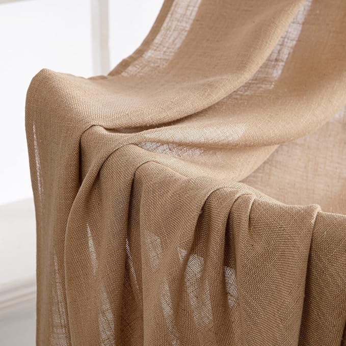 MIULEE Brown Linen Curtains 96 Inches Long - Image 6