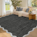 GarveeHome Scalloped Area Rug 4x6 by GarveeHome