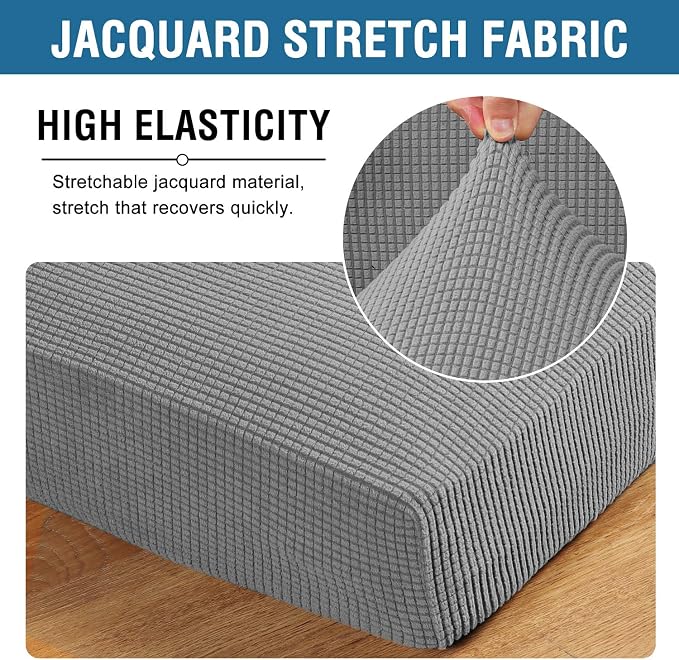 H.VERSAILTEX High Stretch Couch Cushion Covers, Chair Sofa Seat Slipcovers - Image 4