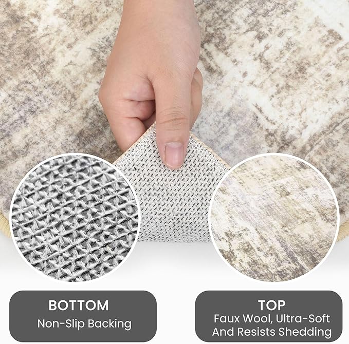 IOHOUZE Abstract Runner Rug 3x20 Ft Extra Long Washable Runners - Image 4