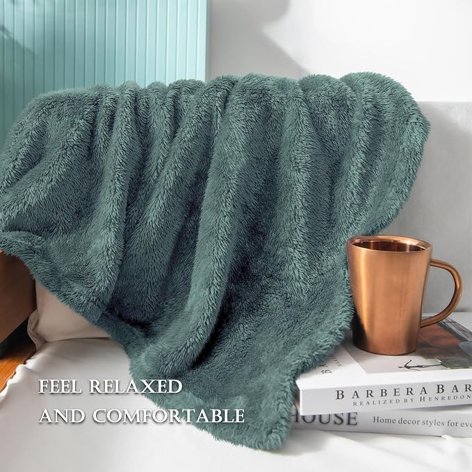 Exclusivo Mezcla Plush Fuzzy Fleece Bed Blanket Queen Size, Super Soft - Image 5