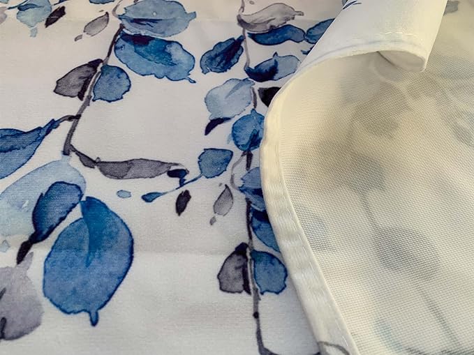 2 Pack Watercolor Blue Leaves Window Valance - Image 5