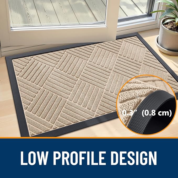 OLANLY Front Door Mat Outside Entrance, Waterproof Heavy-Duty Doormat | 29.5x17 - Image 6