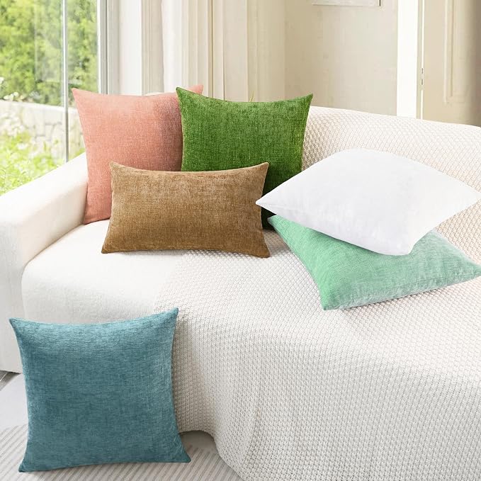 CaliTime Decorative Couch Throw Pillow Covers 26 X 26 Inches Grey Green | Pack - Image 4