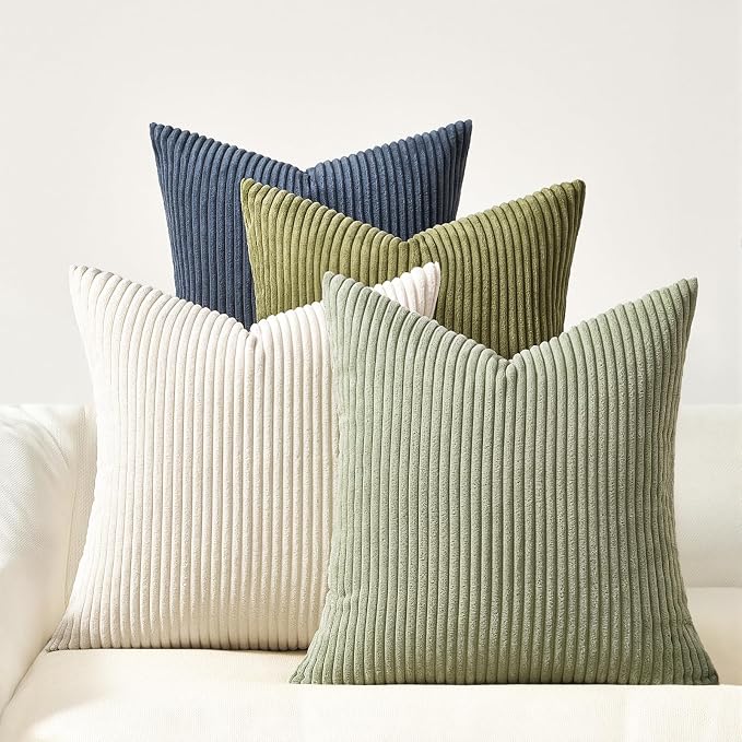 Topfinel Decorative Velvet Pillow Covers 18x18 Muted Teal Boho Farmhouse Couch by Topfinel