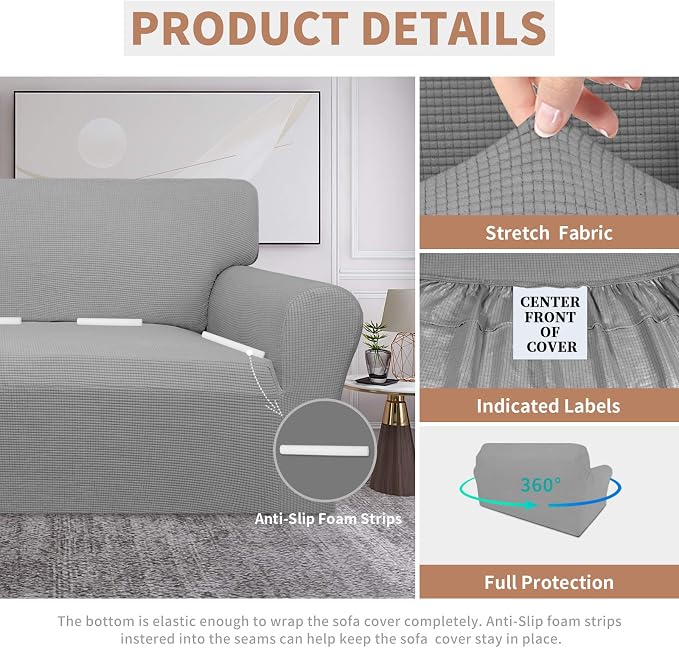 Easy-Going 100% Waterproof Loveseat Couch Cover, Dual Waterproof Sofa Cover - Image 4