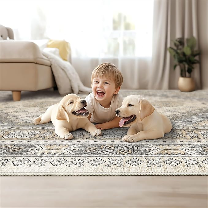 4x6 Area Rugs for Living Room, Non-Slip Backing Small Kids Rugs for Bedroom - Image 9