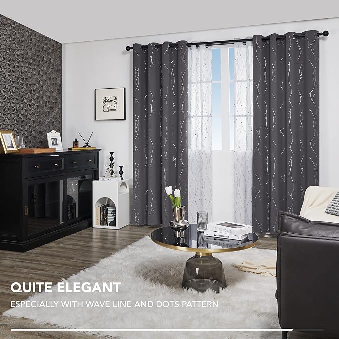 Deconovo Grey Blackout Curtains - Image 7