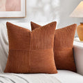 Fancy Homi 2 Packs Rust Euro Decorative Throw Pillow Covers 26x26 Inch by Fancy+Homi