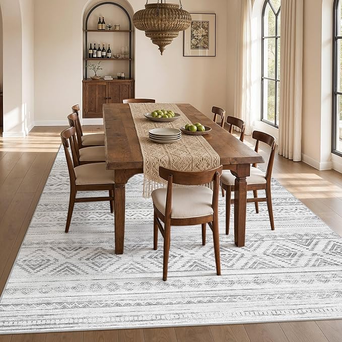 cotiled Boho 8x10 Area Rugs for Living Room: Large Moroccan Washable Rug | - Image 7
