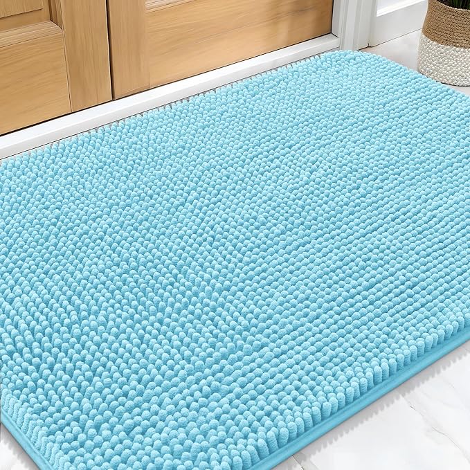 OLANLY Dog Door Mat for Muddy Paws 32x20, Super Absorbent Chenille Mud Mat | by OLANLY