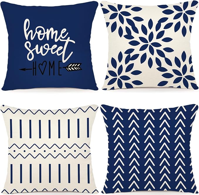 YCOLL Pillow Covers 12x20 Set of 4, Modern Sofa Throw Pillow Cover, Decorative by PillowCoversExpert