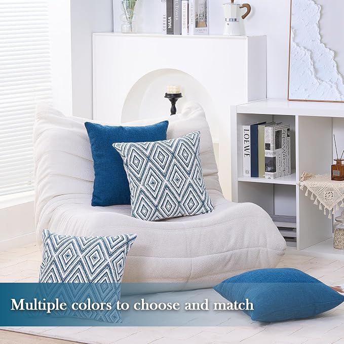HPUK Decorative Throw Pillow Covers Set of 4 Couch Pillows Linen Cushion Cover - Image 6