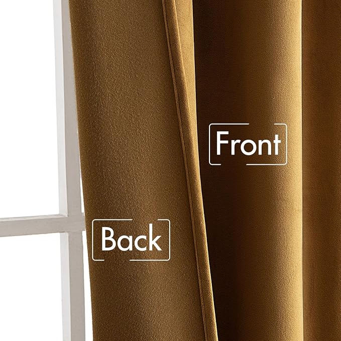 MIULEE Velvet Curtains 66 Inch Wide - Image 6