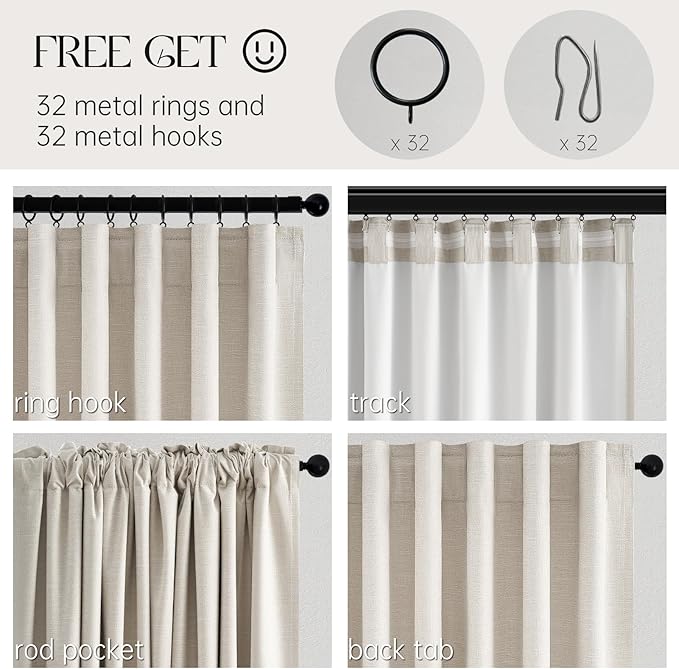 Extra Wide Total Blackout 96 Inch Curtains 70 Inches Wide - Image 6