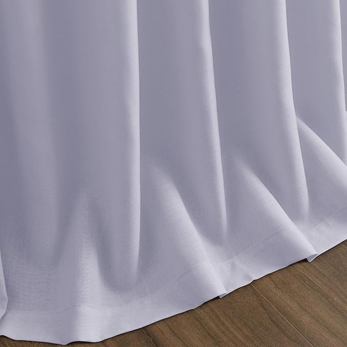 Nanspring Lavender Purple Linen Curtains 102 Inches Long - Image 9