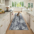 Washable Area Rugs 3x8 Non-Slip Modern Abstract Soft by RELEANY