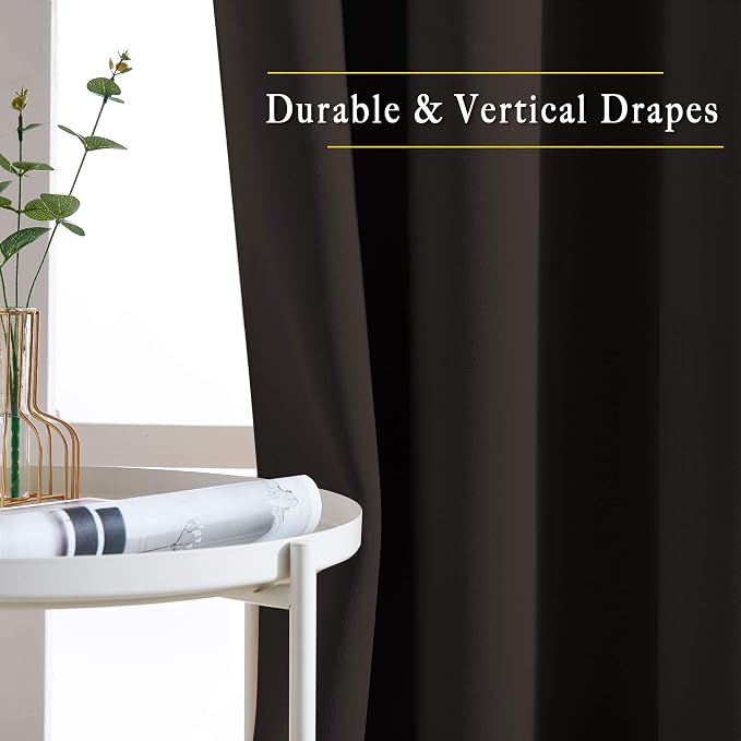 NICETOWN Room Darkening 118 inch Long Curtains, Grommet Thermal Drapes Weighted - Image 5