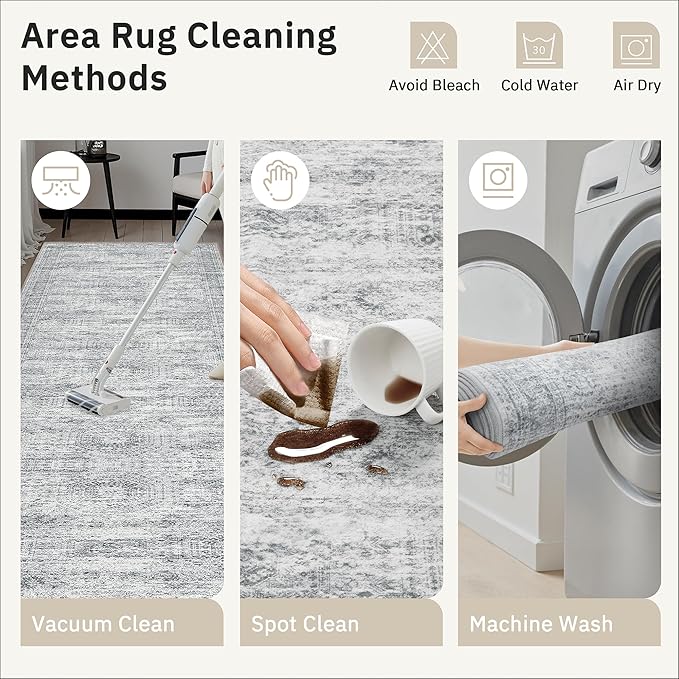 Runner Rug 2'6" x 14' Washable Non-Slip Runner Rugs - Image 8
