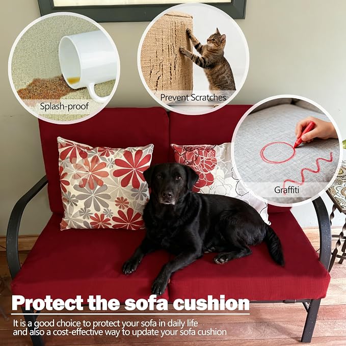 Sqodok Outdoor Cushion Covers 21x19 inch, Wicker Chair - Image 6