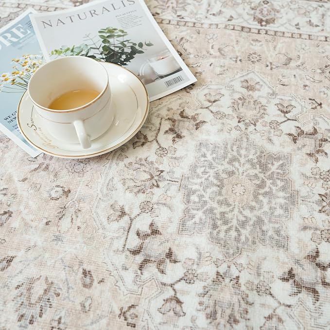 Washable 2x5 Hallway Runner Rug: Vintage Water Resistant Kitchen Entryway Rug - Image 8