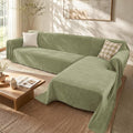 2 Pieces Sectional Couch Covers L Shaped Cover XL Light Sage | Thick Washable by Unknown
