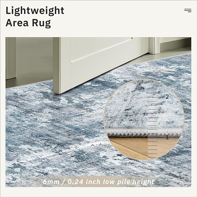 Soalmost Abstract 3x4 Rugs, Small Washable Area Rug - Image 7