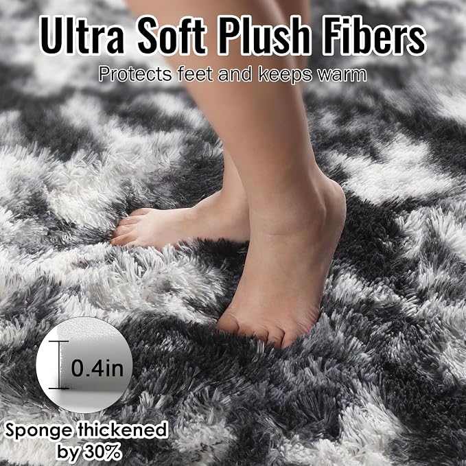 9x12 Area Rugs Living Room, Extra Large Black White Grey Rugs - Image 3