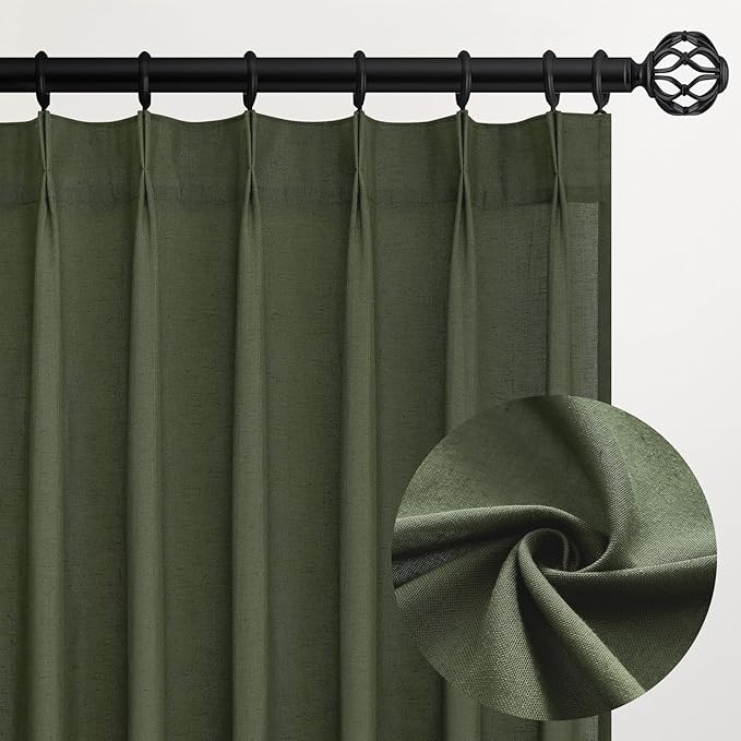 Topfinel 90 Inches Long Linen Curtains by Topfinel